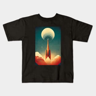 Rocket Launch Retro Kids T-Shirt